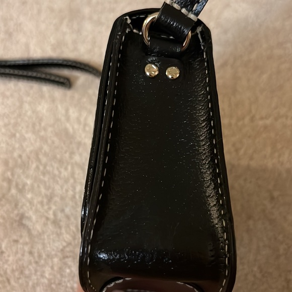 Kate Spade Black Leather handbag- 7.5 x 5 x 2 inches. - Picture 9 of 10